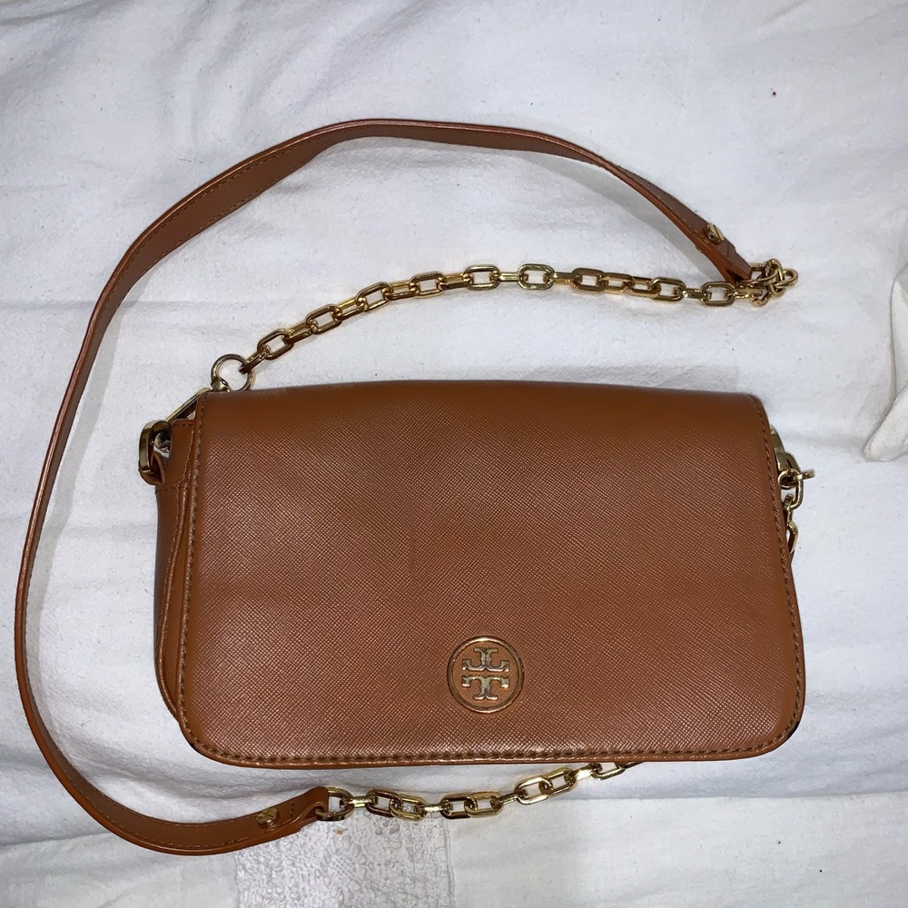 Tory Burch Robinson Mini Chain Leather CrossBody